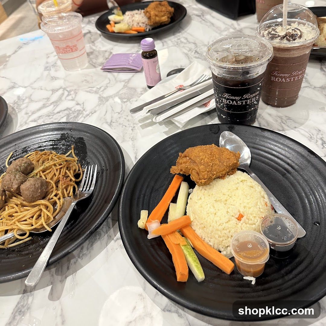 Diners Enjoying Meals