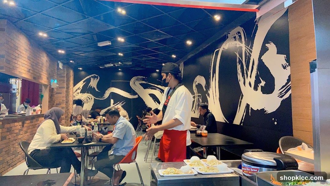 Restaurant Interior with Diners and Staff