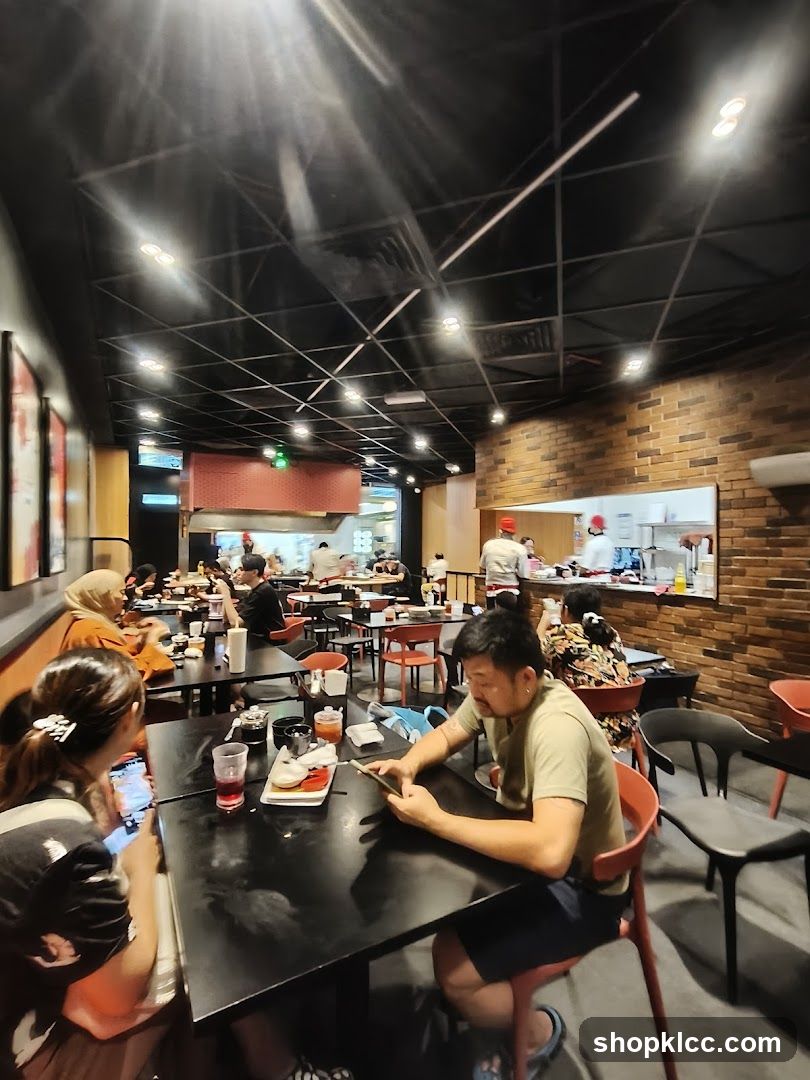 Restaurant Interior with Diners