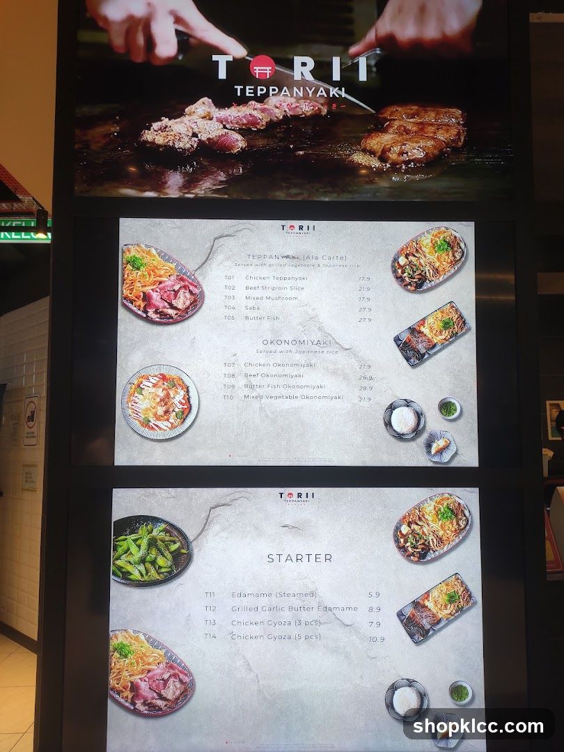 TORII TEPPANYAKI Menu