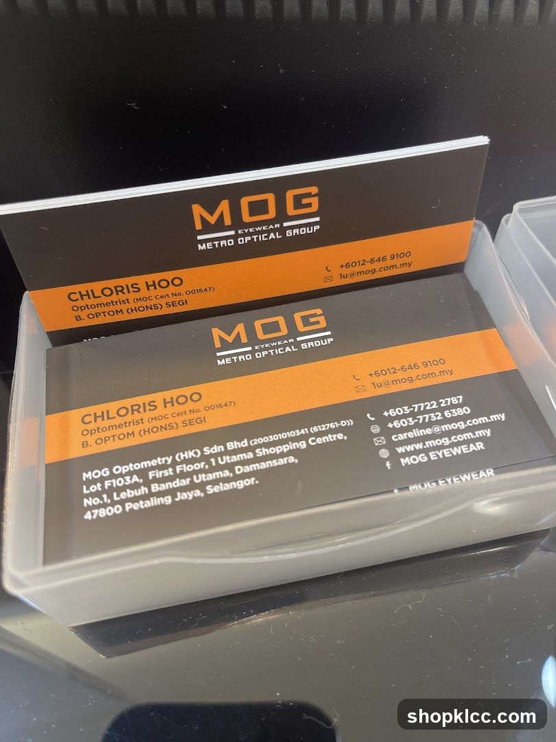 MOG Eyewear Business Cards