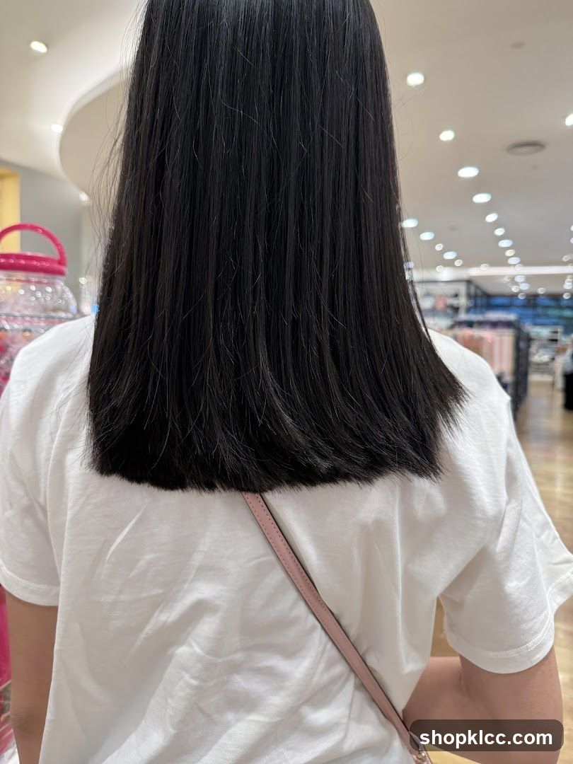 Woman with Black Hair in Store