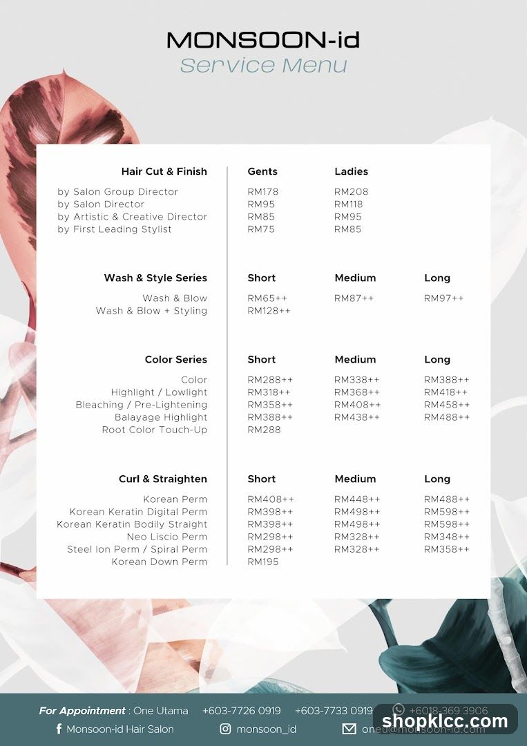 MONSOON-id Service Menu