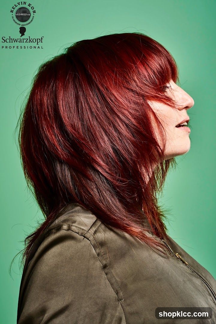 Woman with Red Hair and Schwarzkopf Logo