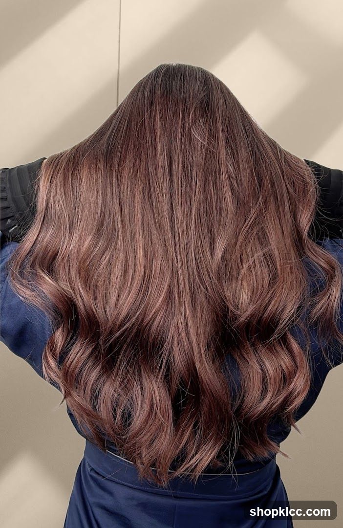 Wavy Rose Gold Hair
