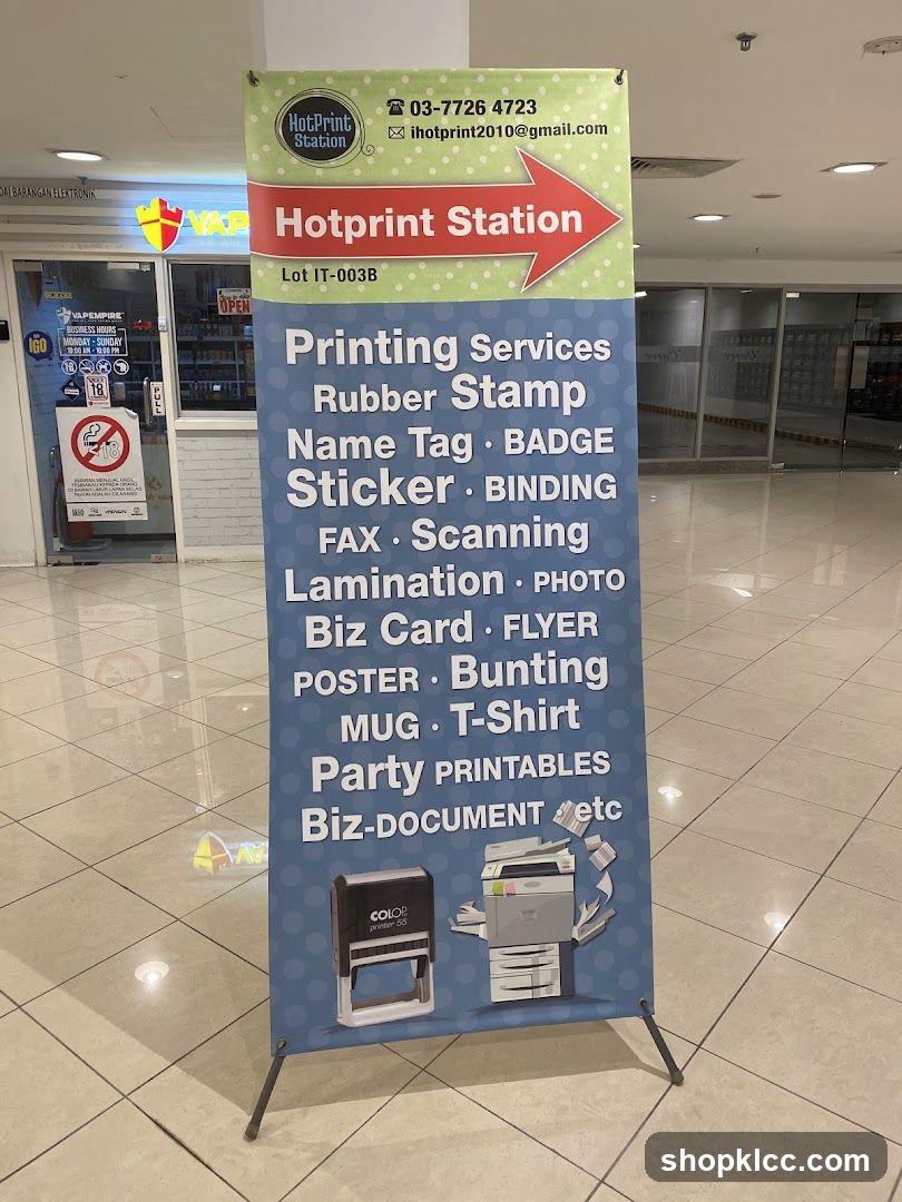 Hotprint Station Signage