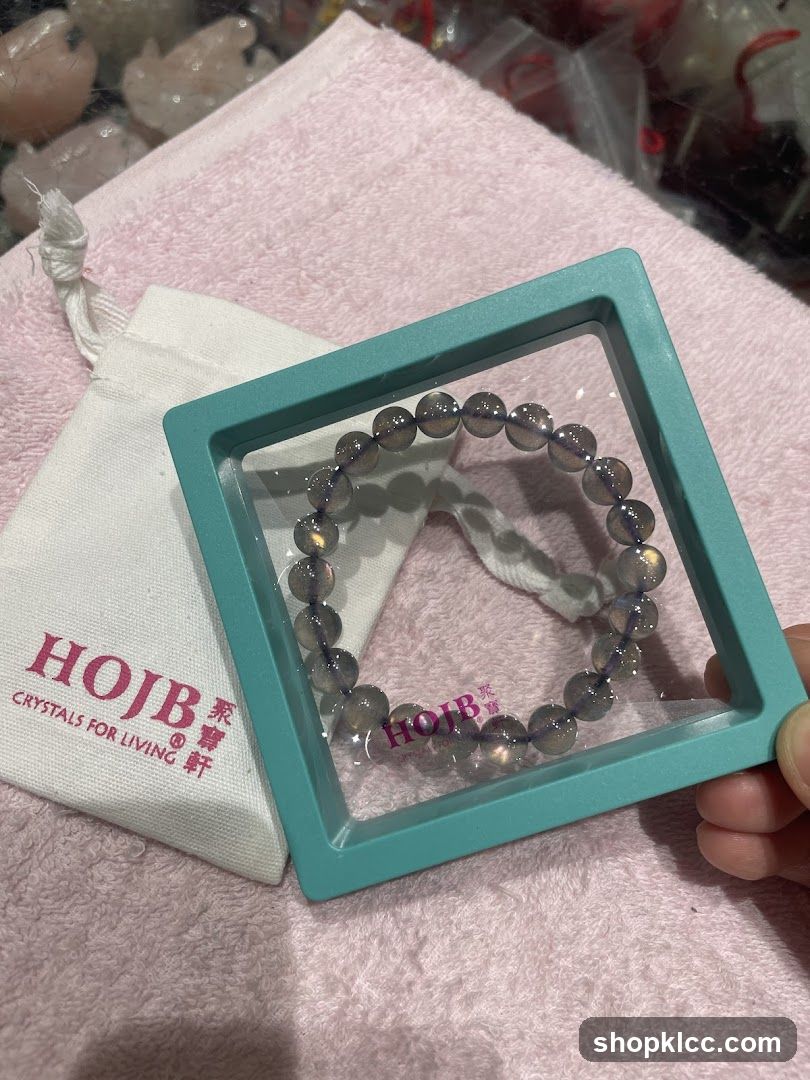 Beaded bracelet in display case