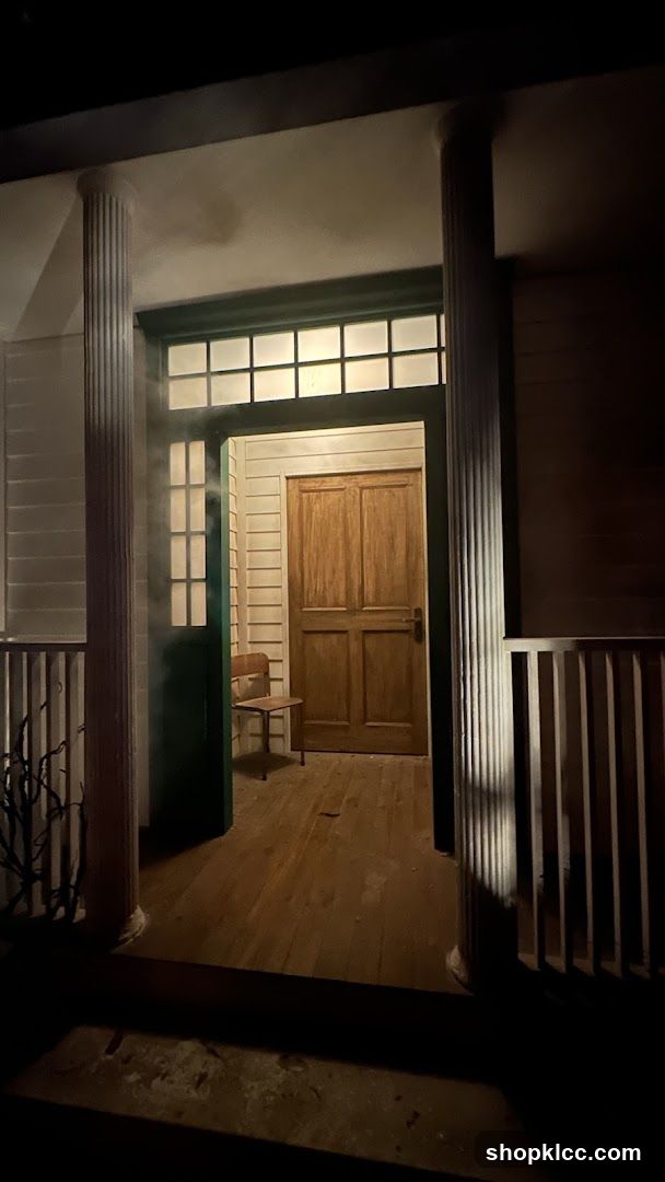 Nighttime Porch Entrance