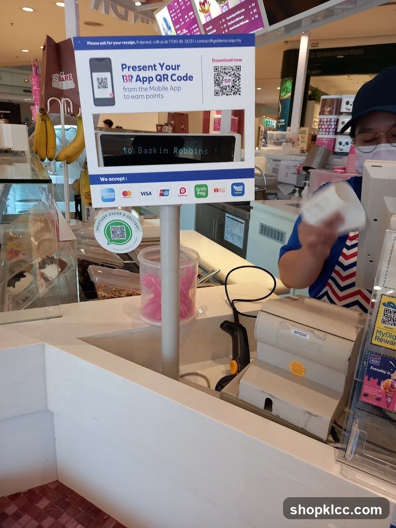 Baskin Robbins Counter Interior