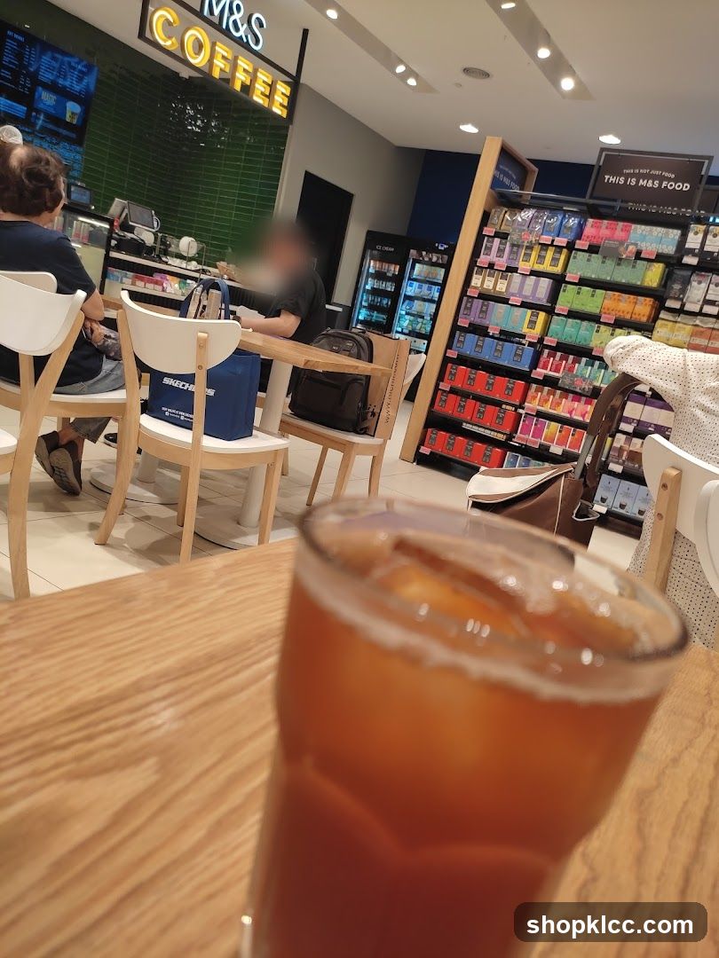 M&S Coffee Interior with Iced Drink
