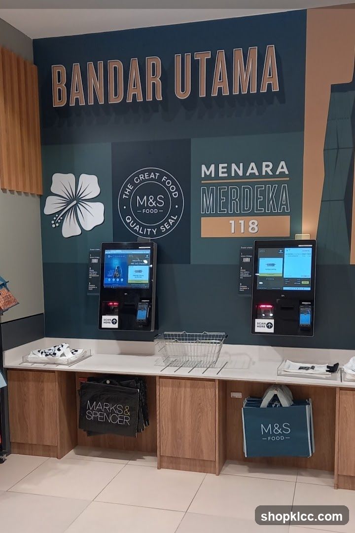 M&S Food Self-Checkout Area