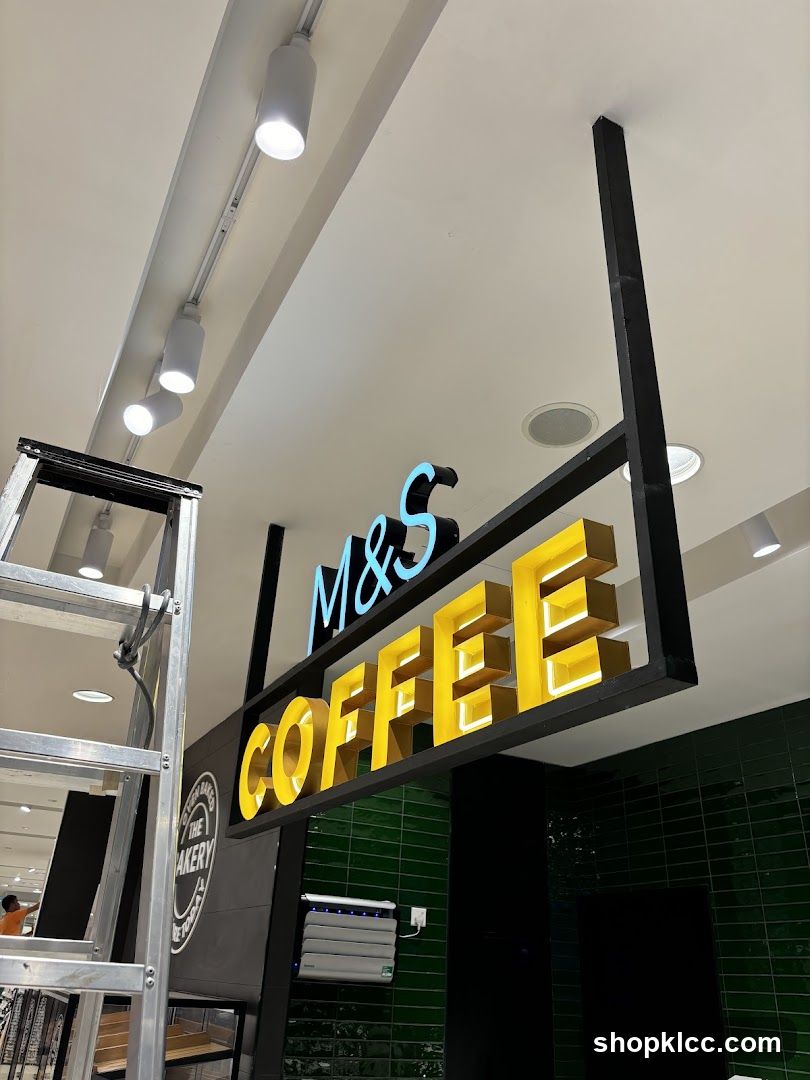 M&S Coffee Interior Signage
