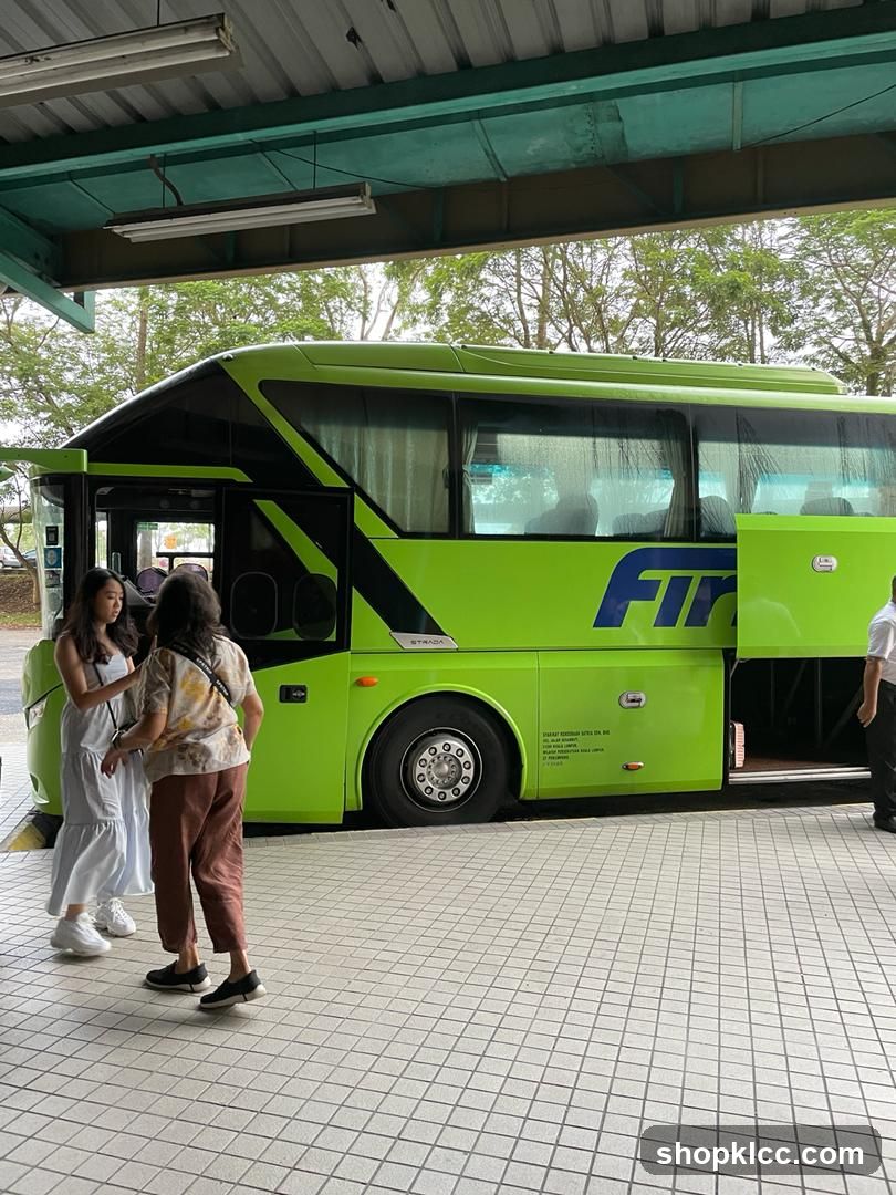 Green Bus at Terminal