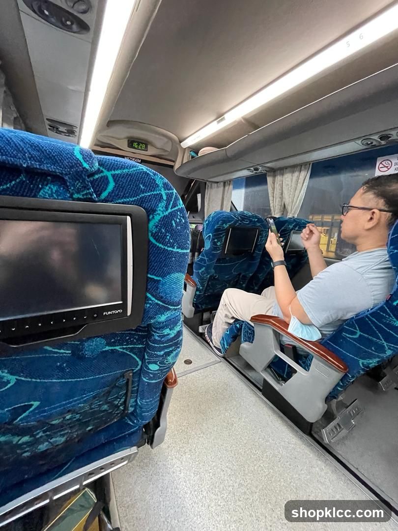 Bus Interior with Passenger