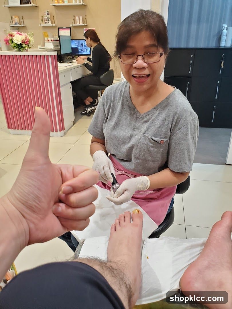 Pedicure Session in a Salon