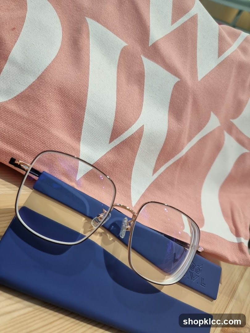 Eyeglasses and branded cloth