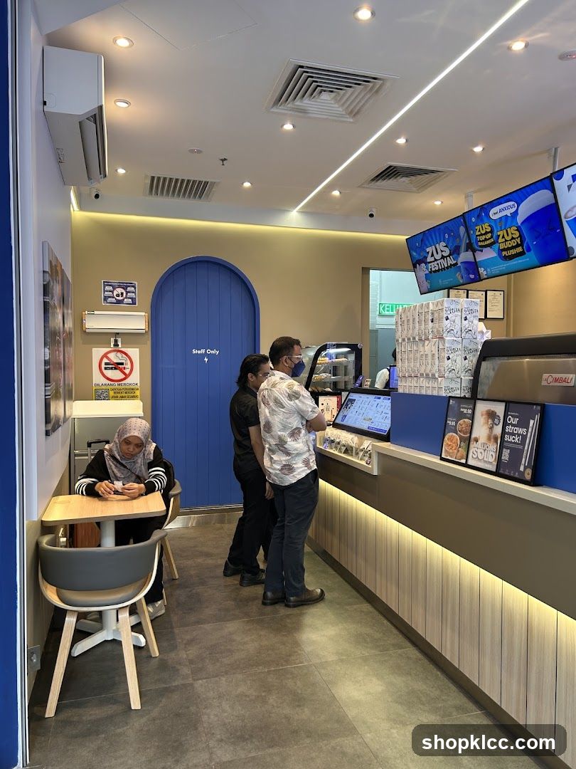 Cafe Interior with Customers