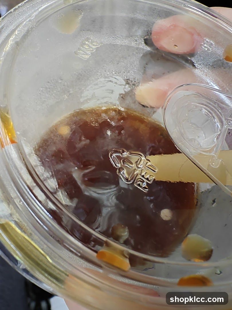 Drink with toppings