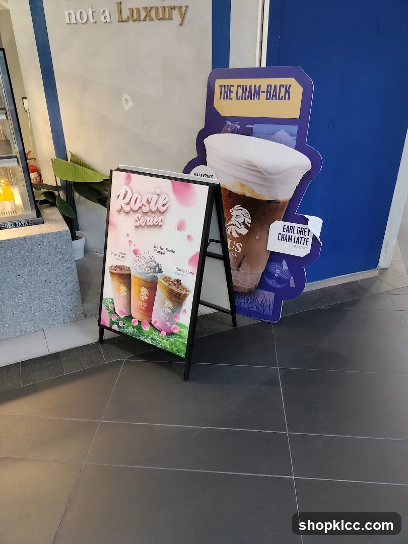 ZUS Coffee promotional display