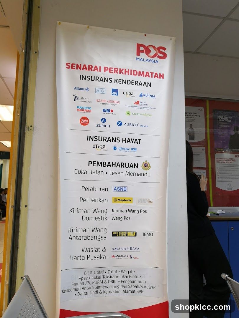 POS Malaysia Insurance List