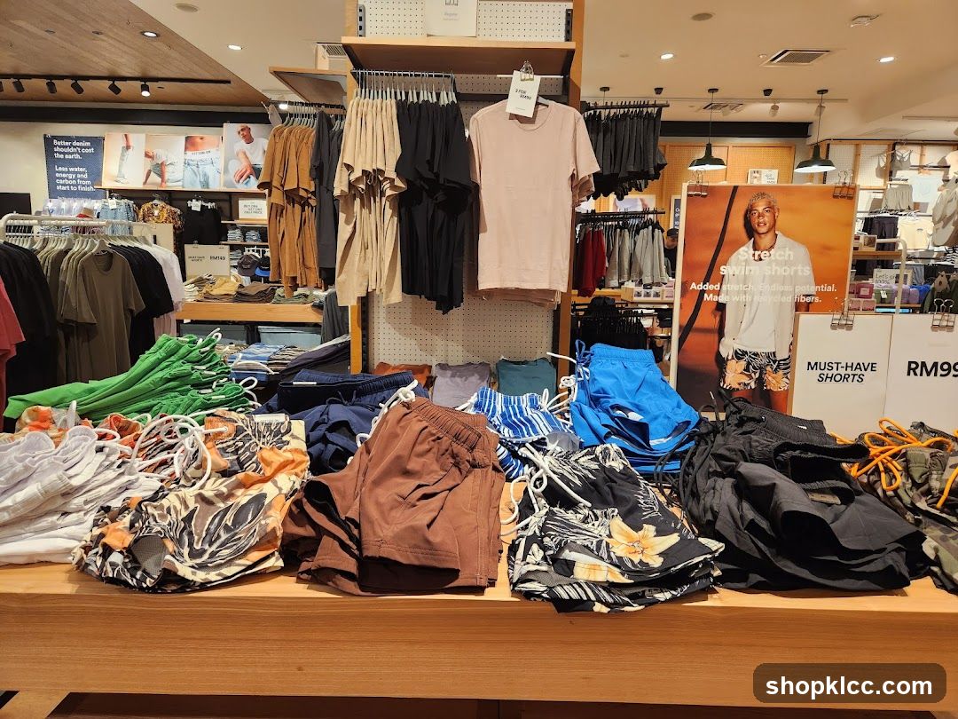Men's Clothing Display in Store