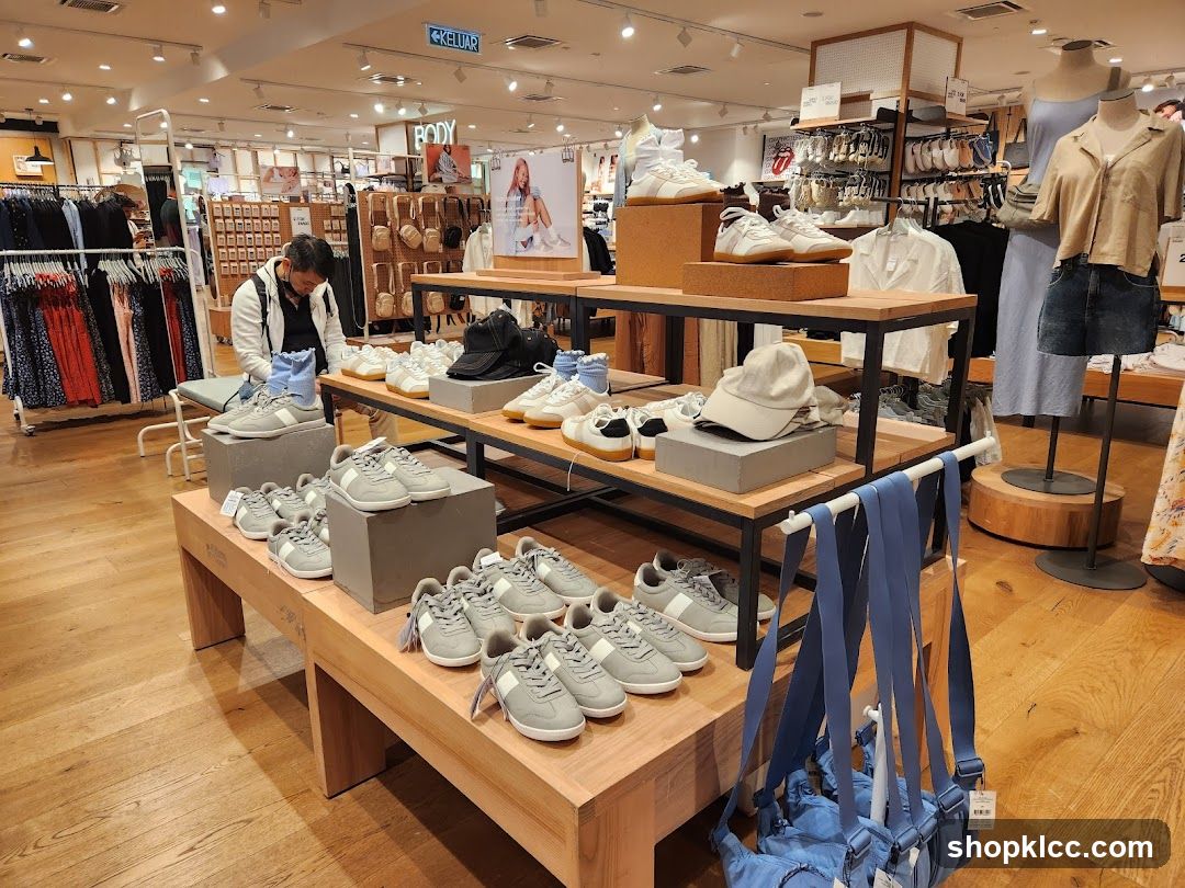 Footwear Display in Retail Store