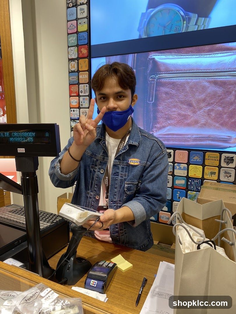 Salesperson at Counter