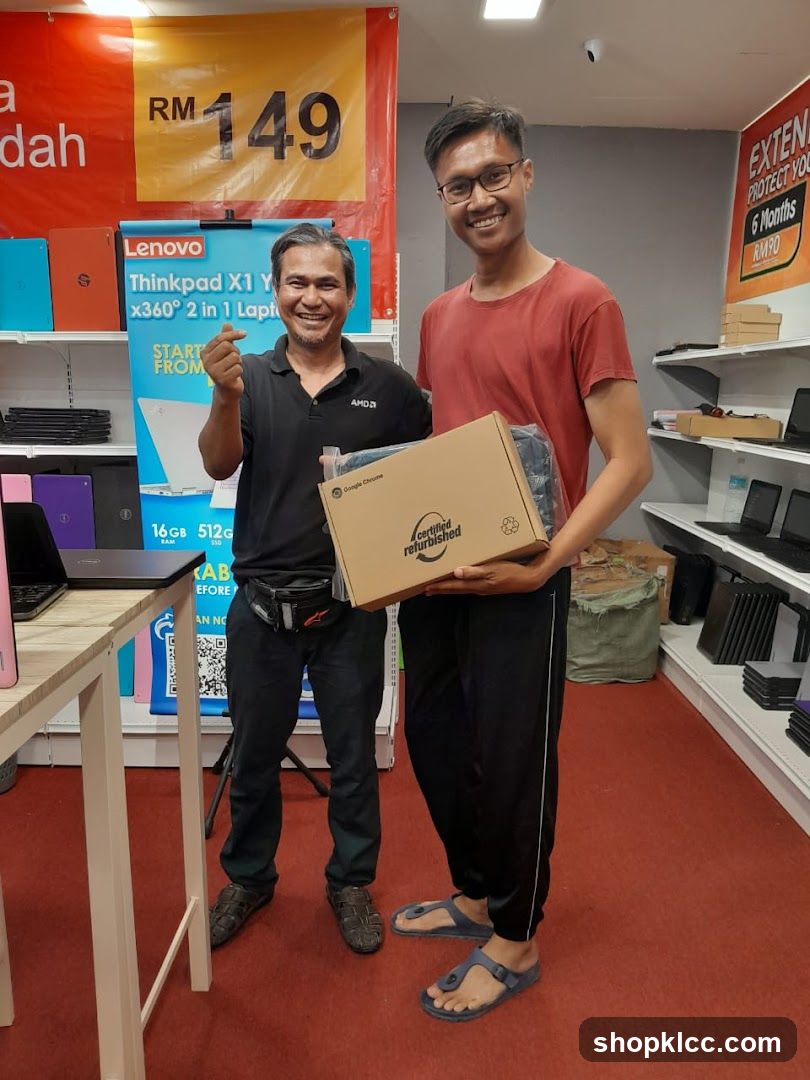 Electronics Store Interior with Staff and Products