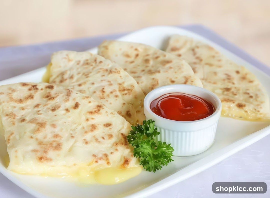 Cheese Quesadillas with Ketchup Dip