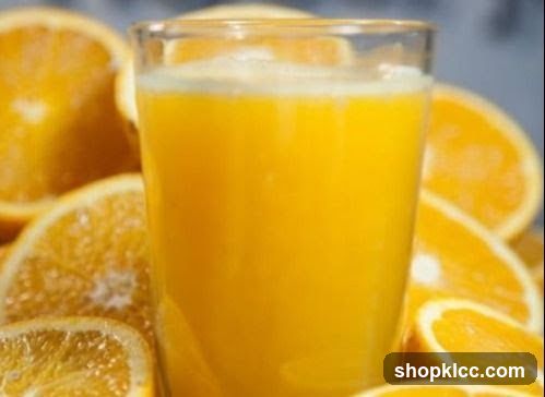 Glass of Orange Juice with Slices