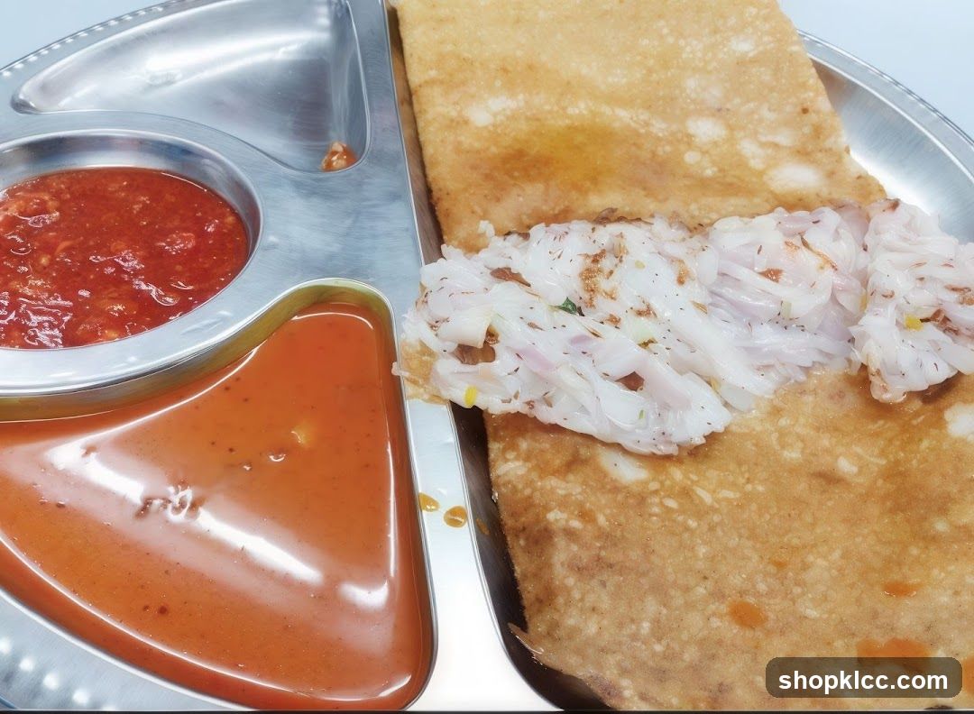 Dish with Chutney and Sauce