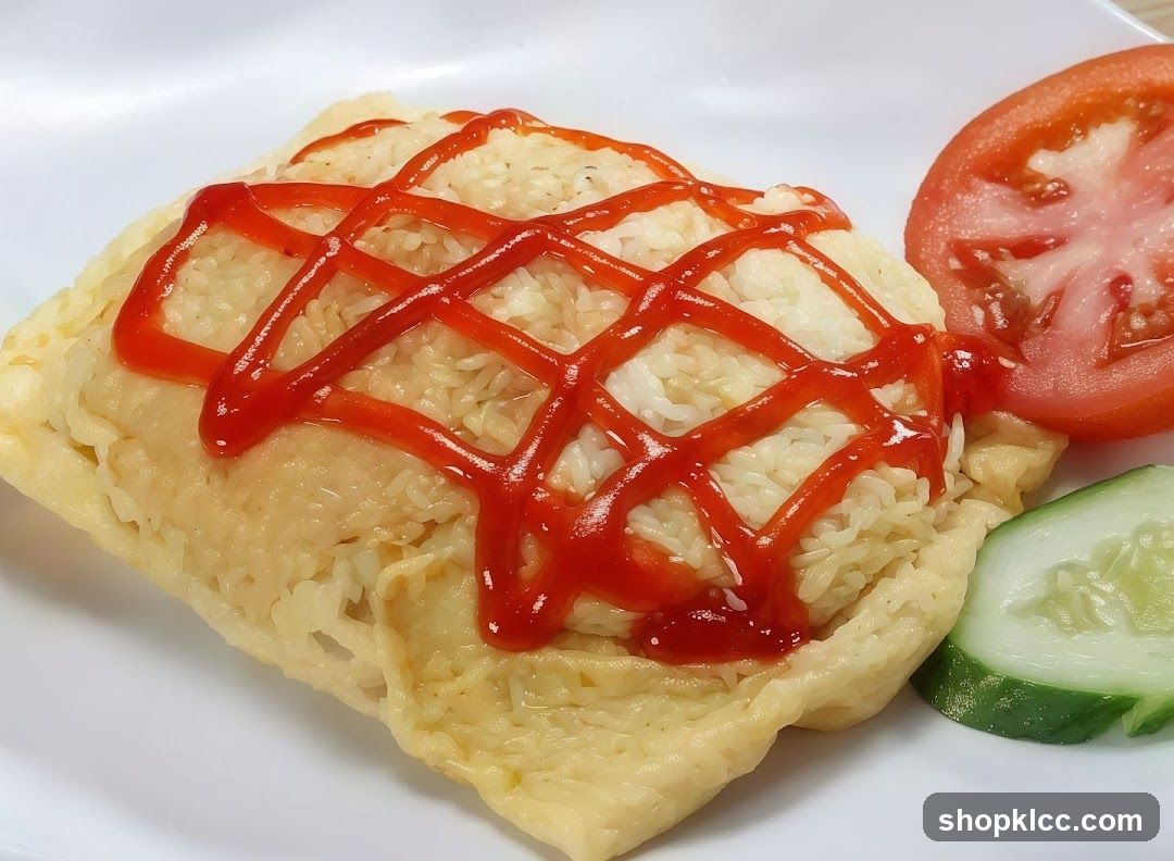 Omelette Rice with Ketchup