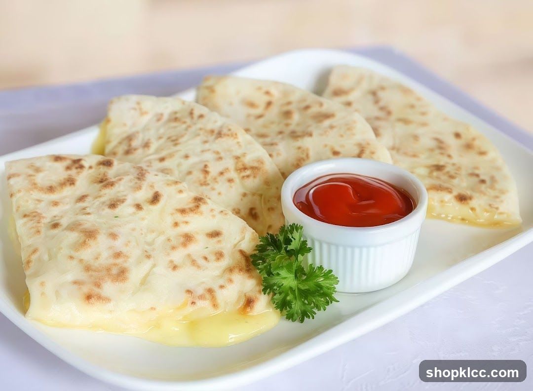 Cheese Quesadillas with Ketchup Dip