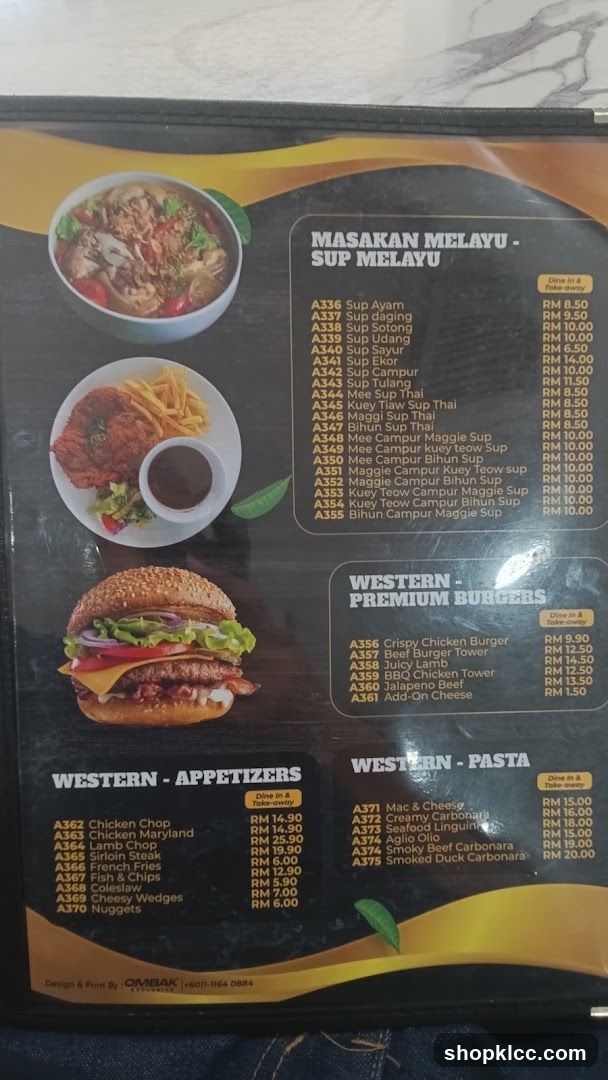 Restaurant Menu Board