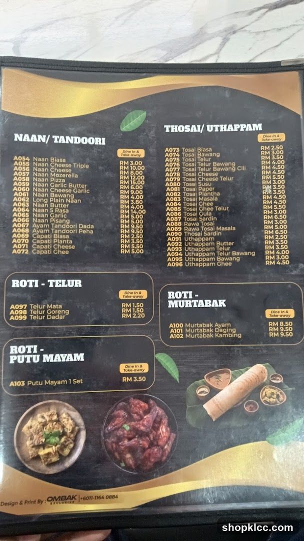 Restaurant Menu Board