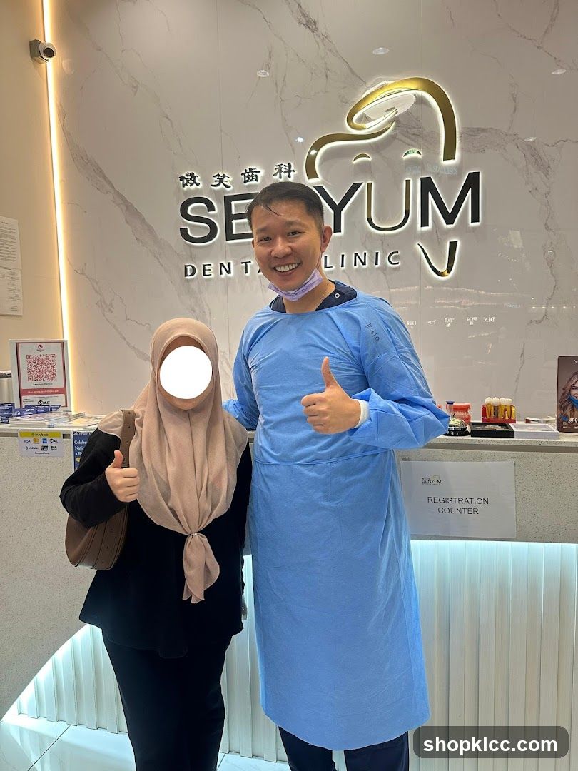 Dentist and Patient at Registration Counter