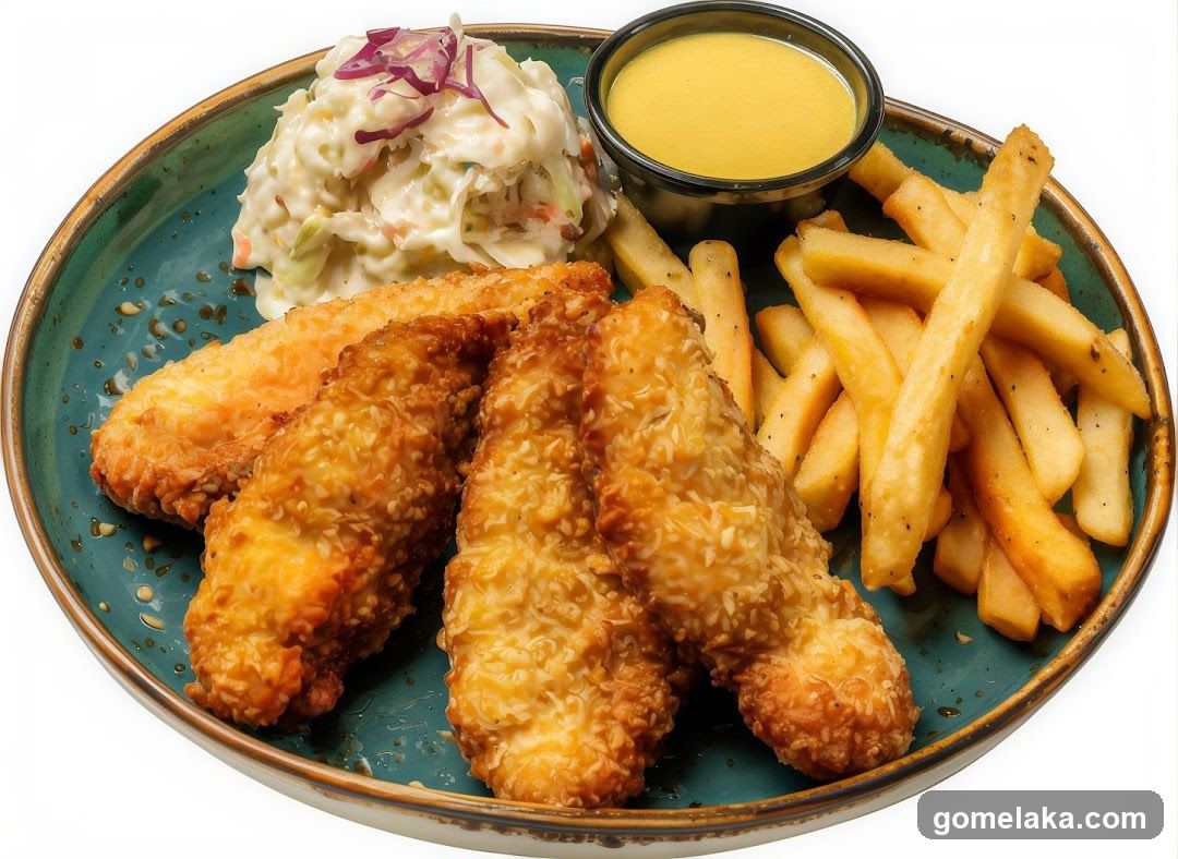 Chicken Tenders with Fries and Coleslaw