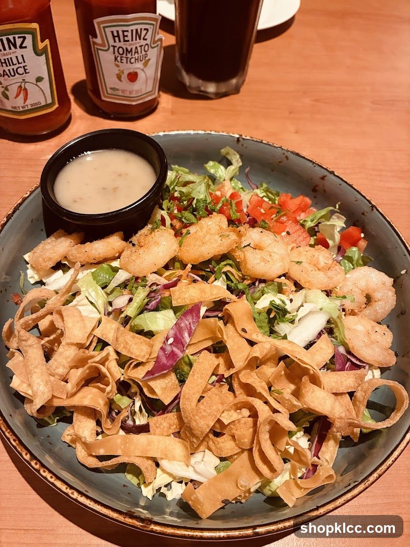 Shrimp Salad with Crispy Wontons