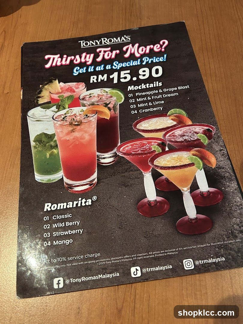 Tony Roma's Thirsty For More? Special Price