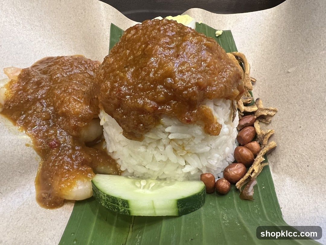 Nasi Lemak with Prawns