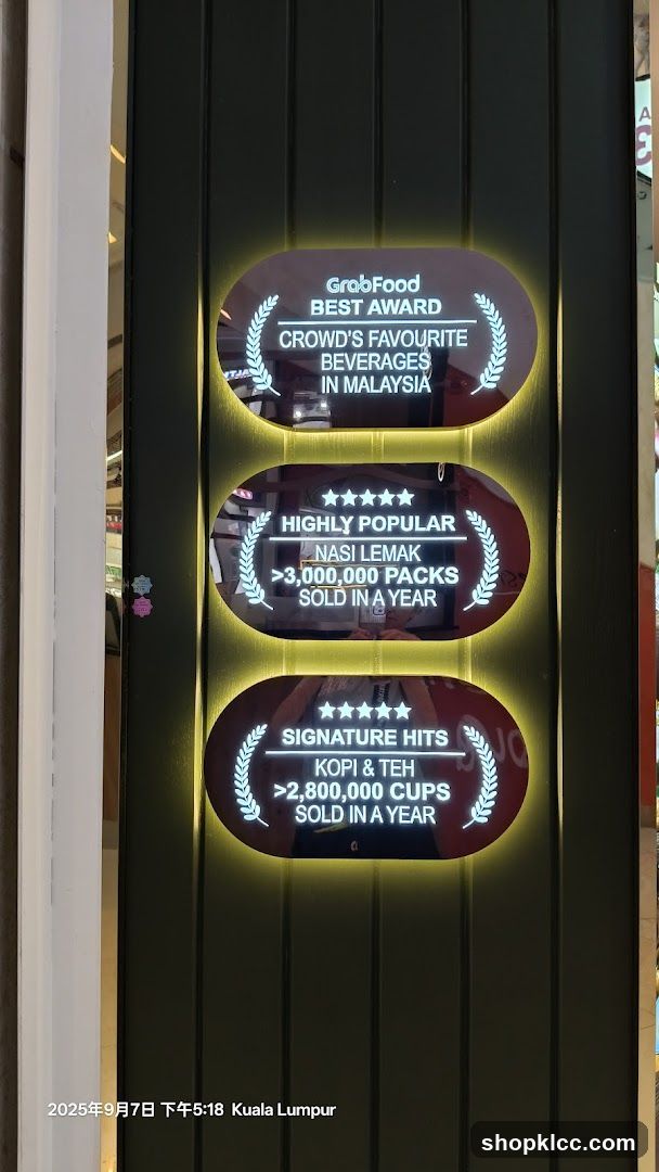 GrabFood Awards Display