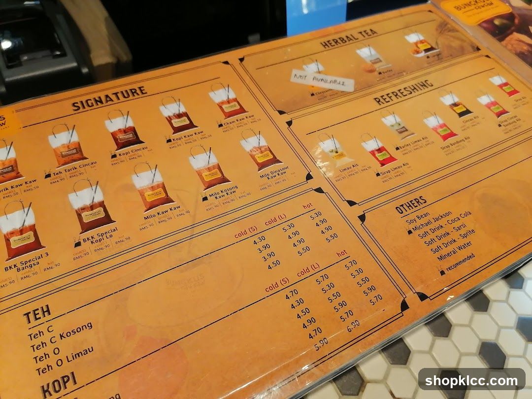 BUNGKUS Special Menu
