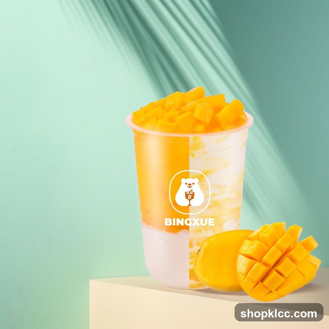 Mango Smoothie with Fresh Mango Pieces