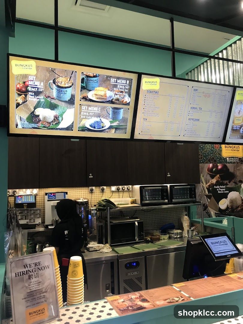 Cafe Counter with Menu Boards