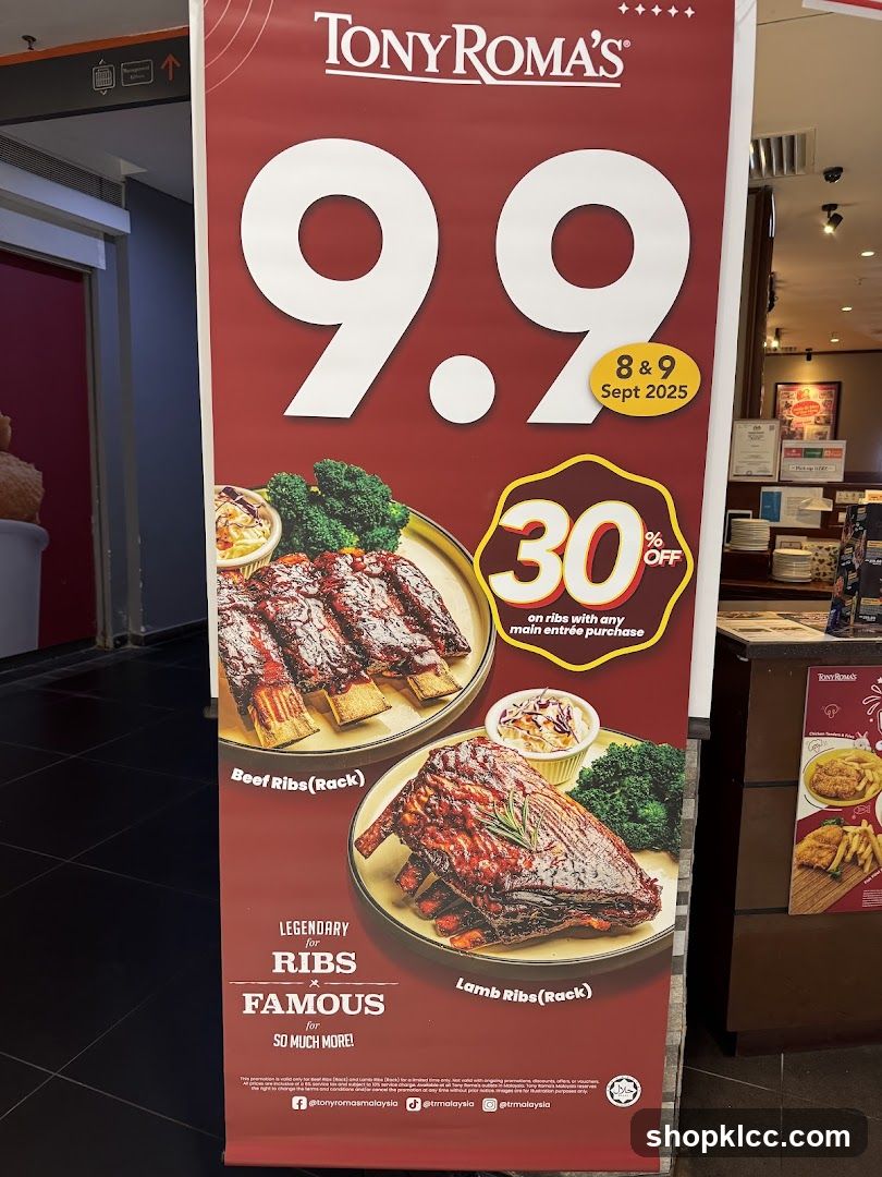 Tony Roma's 9.9 Promotion