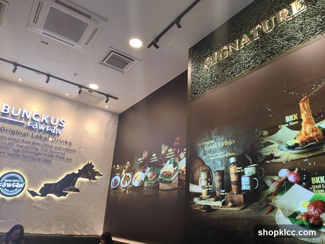 Restaurant Interior with Food and Drink Displays