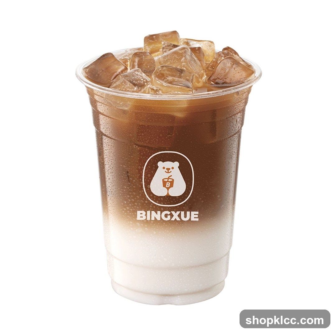 Iced Coffee with Milk Layering
