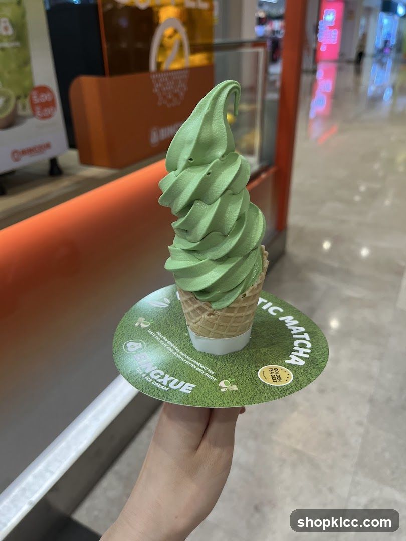Matcha Ice Cream Cone