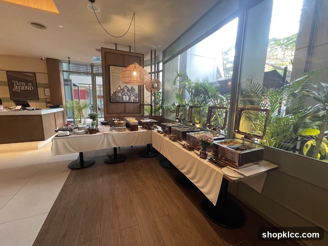 Buffet spread in a restaurant