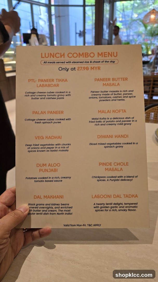 LUNCH COMBO MENU